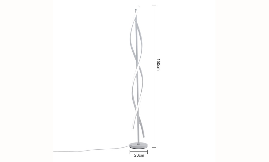 Image 7: Modern LED Floor Lamp with Foot Switch in 2 Colours