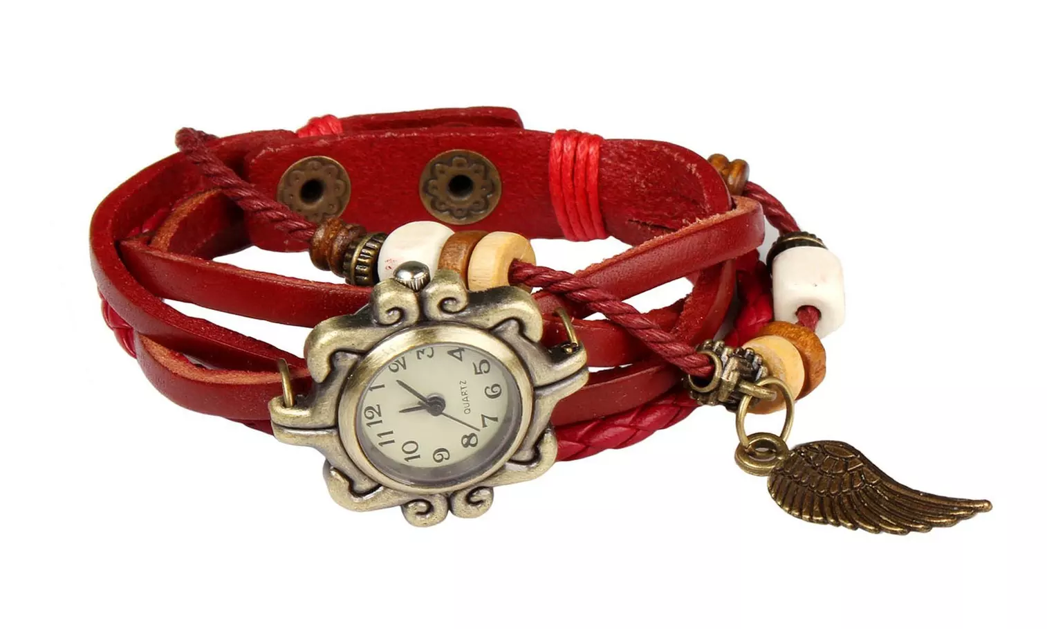 Women's Vintage Bohemian Vegan Leather Watch  (Charm And Color Choices)