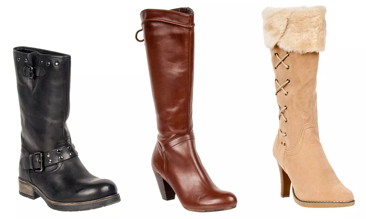 Bottes 100 % Cuir pour femme, pointure et modèle au choix dès 21,98€ - Primary Image