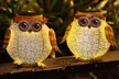 2 Pack Hanging Solar Lanterns Owl Pattern Pathway Decorative Lantern Lights - Second Medium