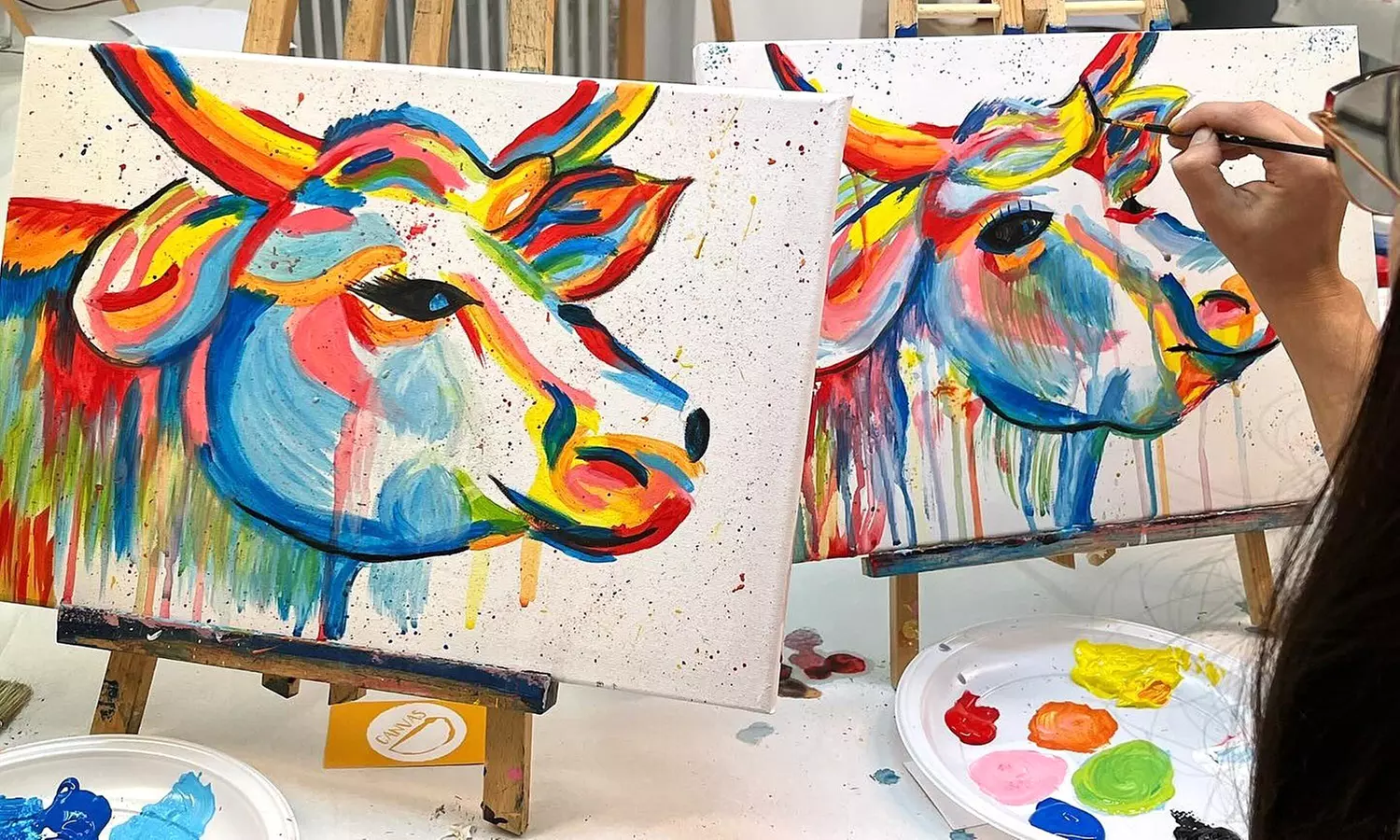 Taller de pintura acrílica para 1 o 2 personas con bebida y picoteo