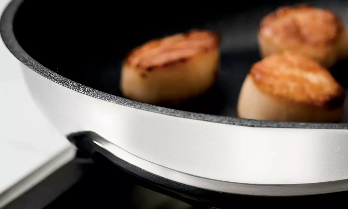 Ninja C62000 Foodi NeverStick Stainless 8-Inch & 10.25-Inch Fry Pan Set - New