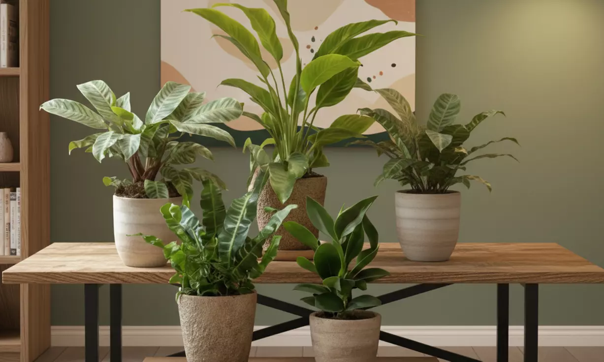 Assortiment de 5 plantes purificatrices d'air 25-40 cm, livrées en pot - Primary Image