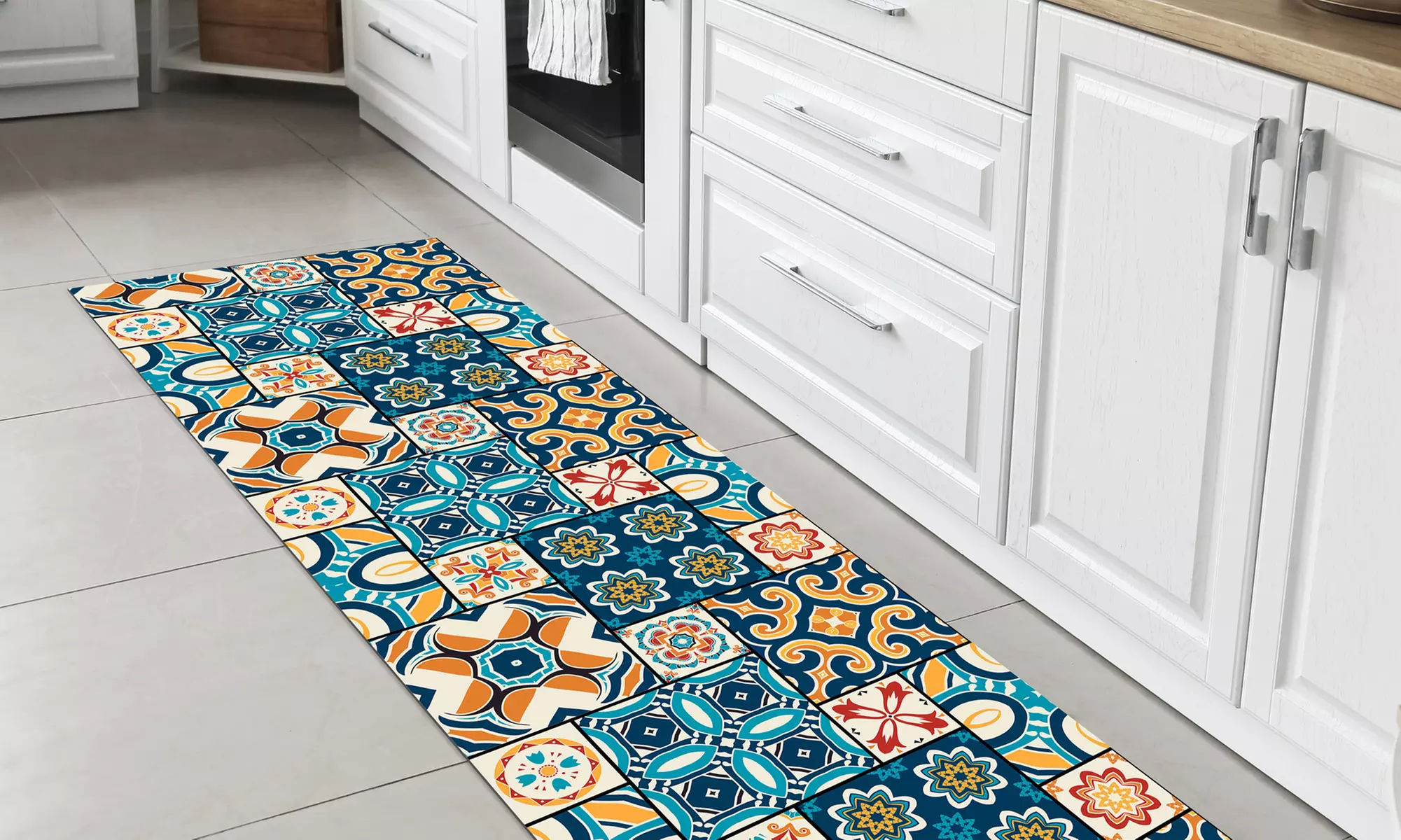 Alfombra con impresión digital y base antideslizante