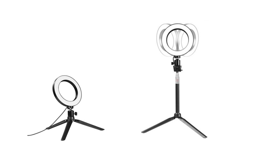 Image 3: Beauty Ring Light with Adjustable 50cm or 170cm Stand