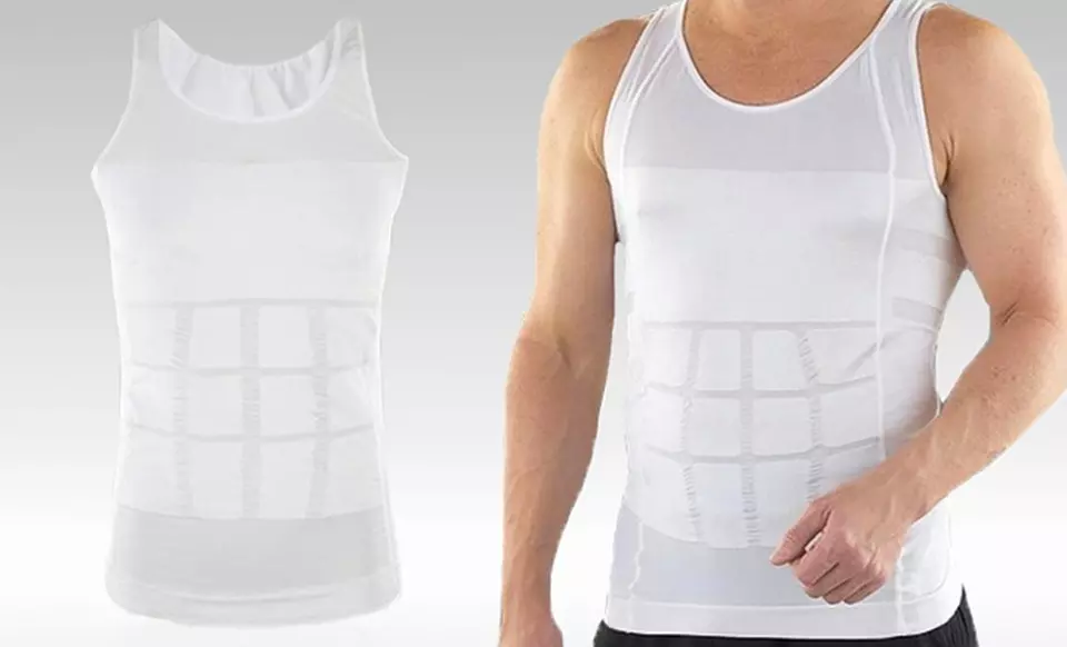 Men's 3-in-1 Invisible Corrective Posture Support Compression Shirt - Primary Image