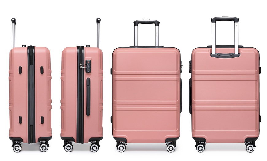 Image 7: Valise rigide avec coque en ABS et 8 sacs de rangement