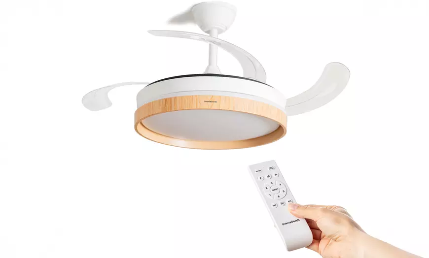 Image 8: InnovaGoods led-plafondventilator met 4 intrekbare bladen