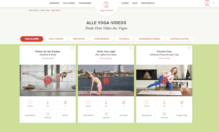 Image 2: 1, 6 oder 12 Monate Online-Mitgliedschaft für YogaMeHome