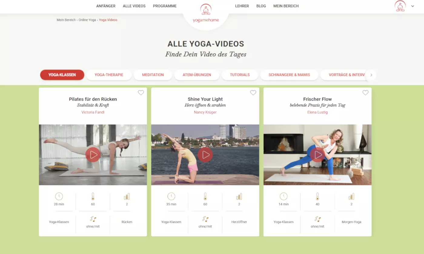 1, 6 oder 12 Monate Online-Mitgliedschaft für YogaMeHome