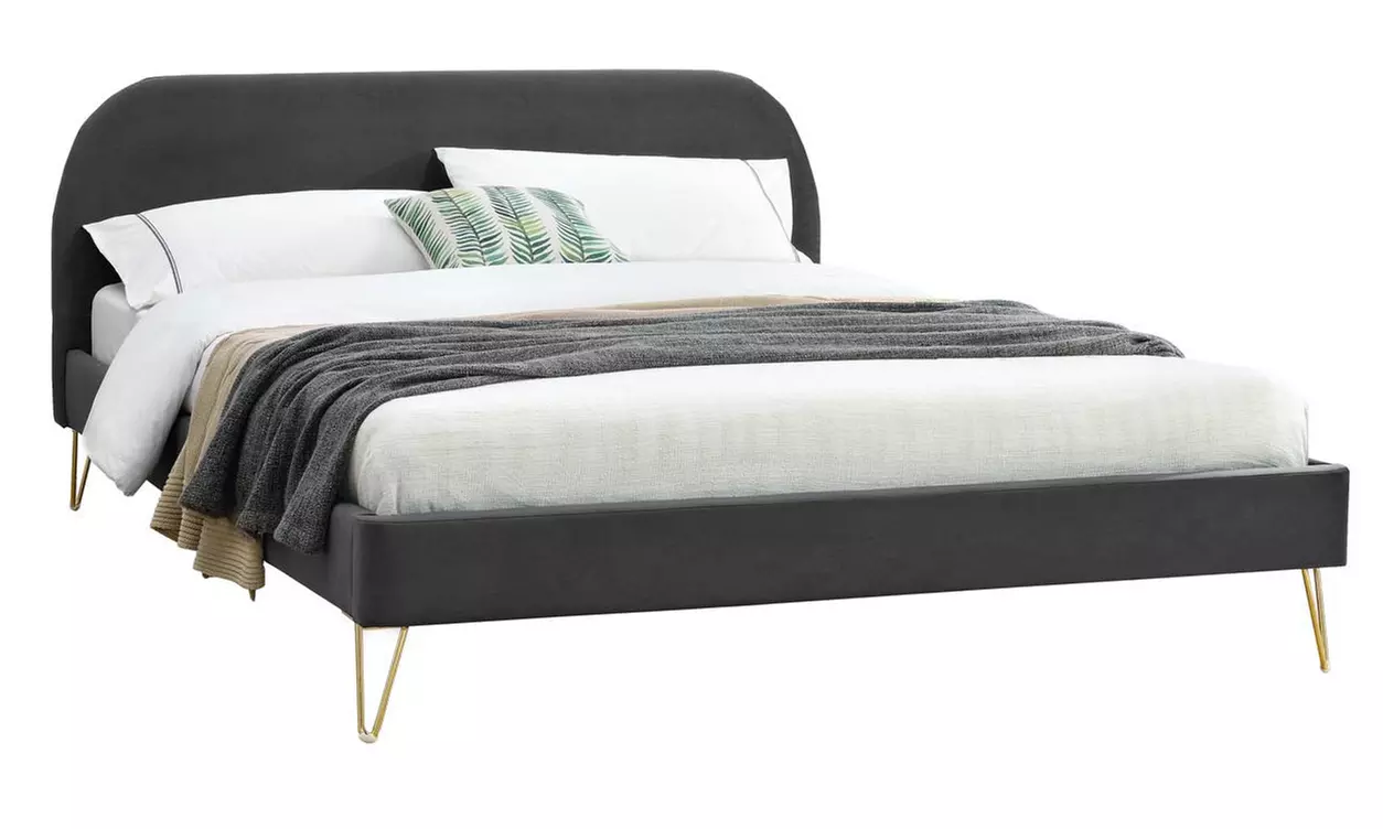 Lit velours "Garbera" 140 x 190 cm ou 160 x 200 cm de Kocoon