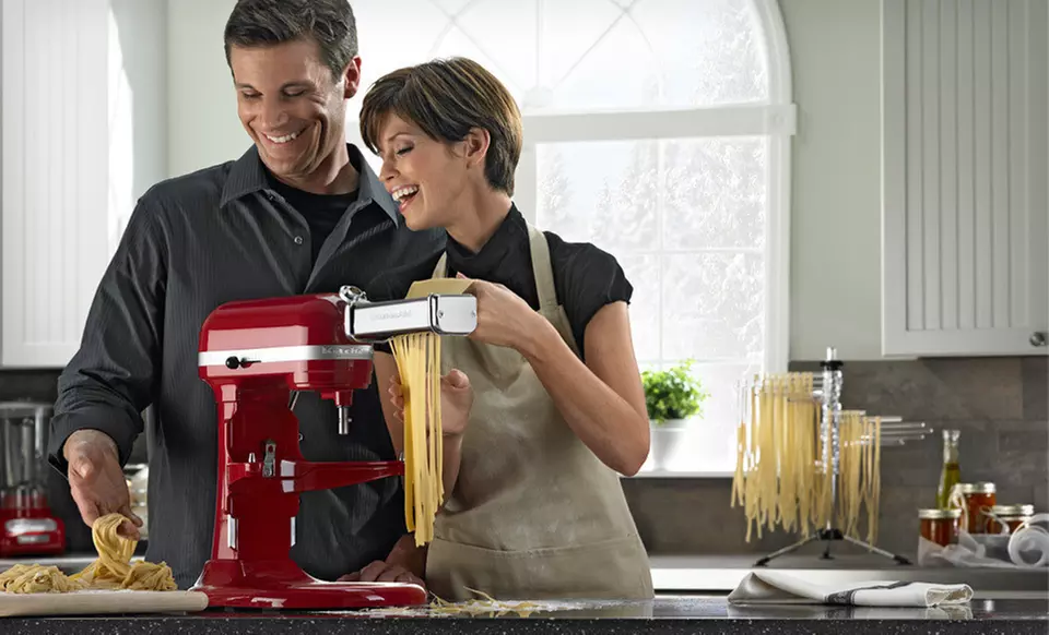 $449 for a KitchenAid Stand Mixer and Pasta Set ($819.98 List Price). Five Colors Available. Free Shipping and Returns. - Primary Image