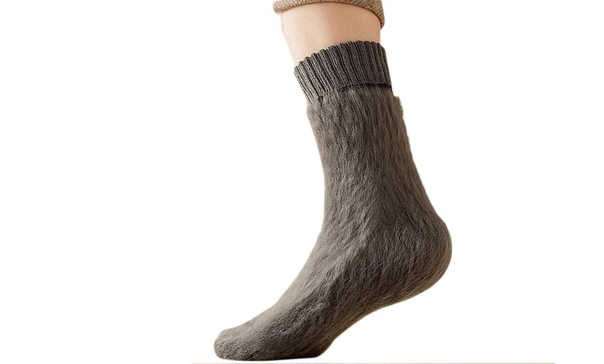 Image 6: Pair of Six Warm Thermal Fleece Winter Socks 