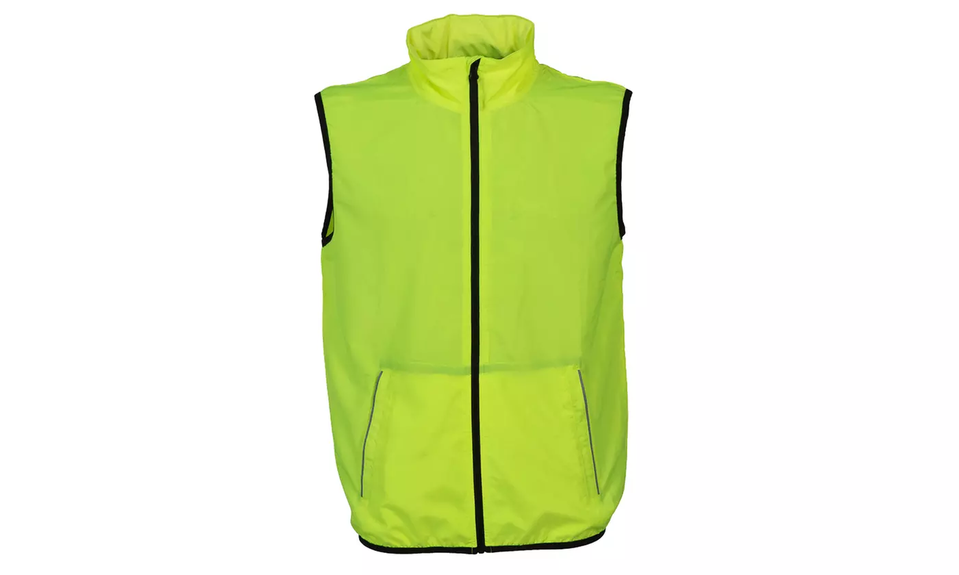 1 o 2 Gilet tecnico traspirante con dettagli rifrangenti e tasche con zip