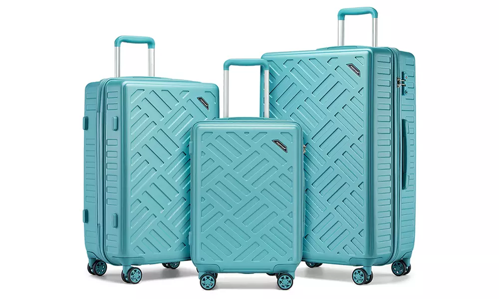 1 or 3 harde koffers met geometrisch patroon