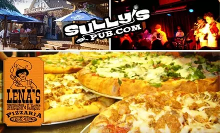 $10 for a Large One-Topping Pizza and Ice-Cold Pitcher of Bud Light at Sully's Pub and Lena's First and Last Pizzaria - Primary Image