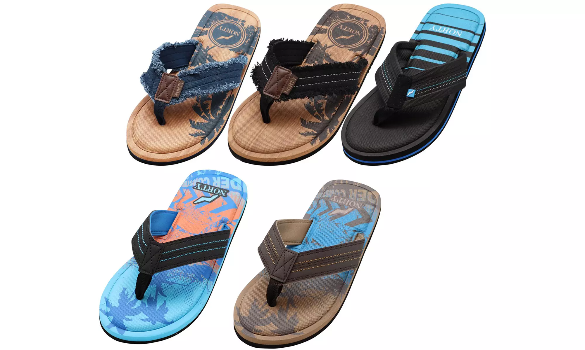 Norty Men's Memory Foam Footbed Sandals - Primary Image