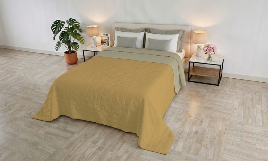 Image 11: Trapuntino Golia double face effetto Water Washed