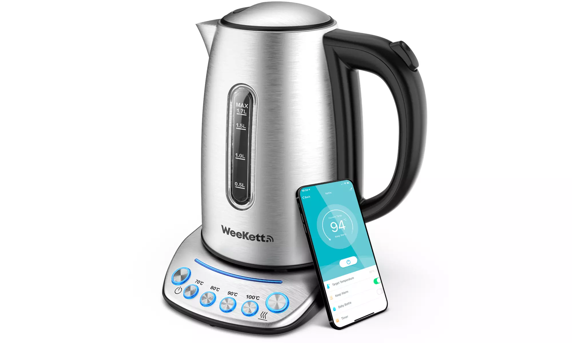 WeeKett Alexa Smart Kettle, voice control with Amazon Alexa, Google & Siri