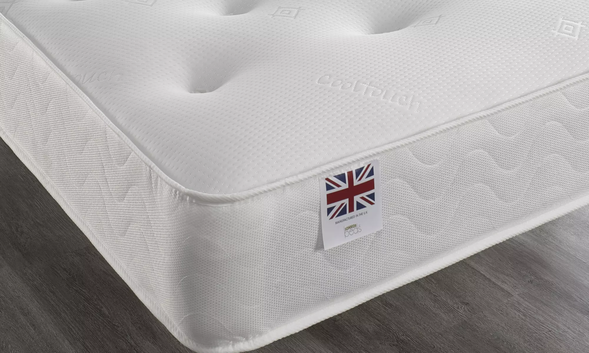 Somnior Cube Velvet Divan Bed Set with Memory Foam Mattress