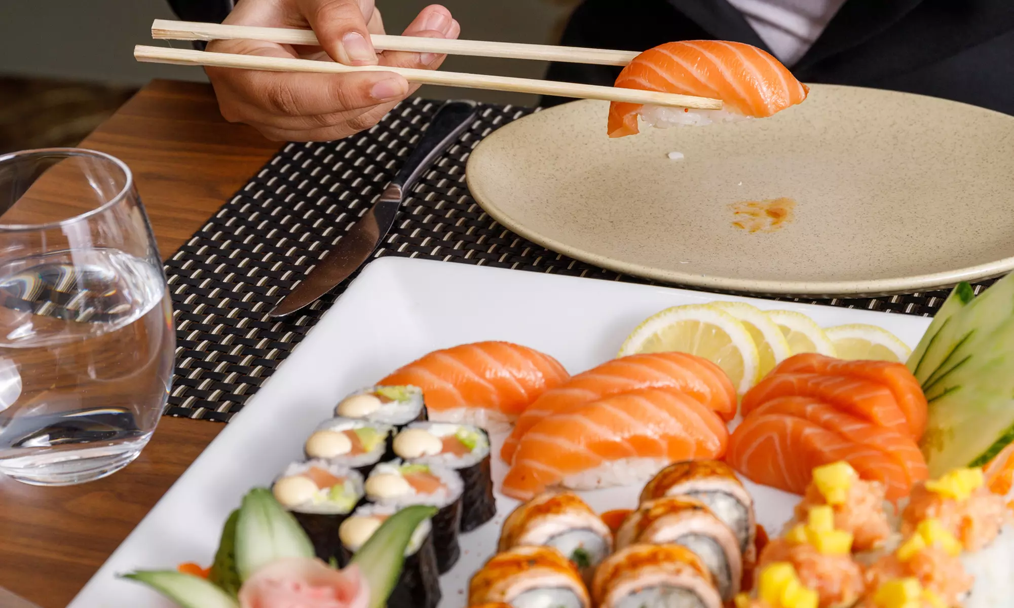 Sushi Set Menu with a beverage at Keway Mai @ 4* City Seasons Al Hamra