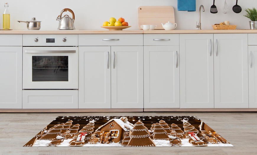Image 8: Alfombra con diseño navideño rectangular