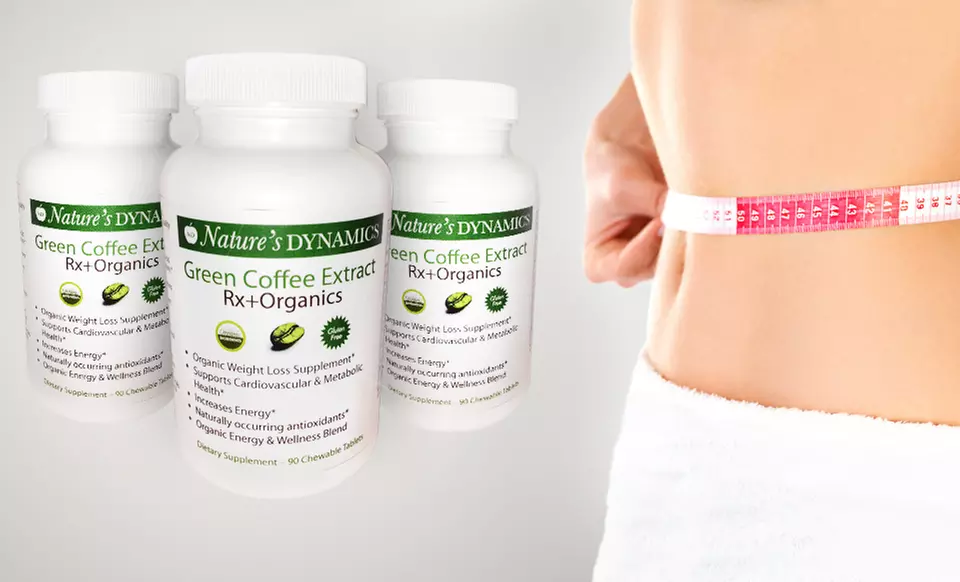One, Two, or Three Bottles of Nature’s Dynamics Chewable Green Coffee Bean Extract (Up to 78% Off). Free Shipping. - Primary Image