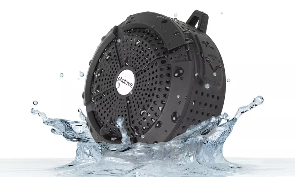 Photive Rain Waterproof Portable Bluetooth Shower and Outdoor Speaker with Microphone - Primary Image