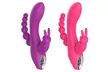 Rabbit Vibrator Triple Play G-Spot Dildo Vibe Waterproof Massager Sex Toys - Second Medium