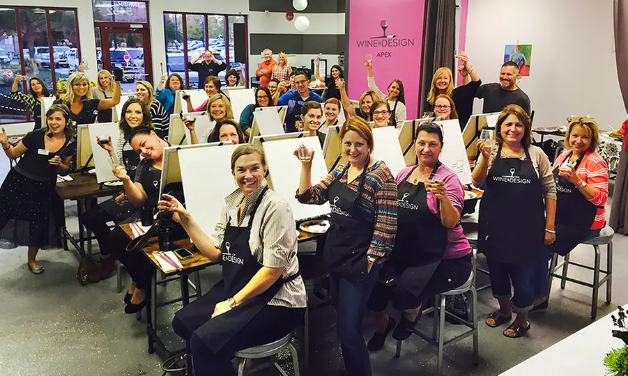 $28 for a Two-Hour BYOB Canvas-Painting Class at Wine & Design ($35 Value) - Primary Image