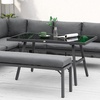 Image 1: Outsunny Eight seater L-shaped Garden Furniture Set