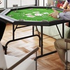 Image 1: SPORTNOW Poker Set and Foldable Poker Table 