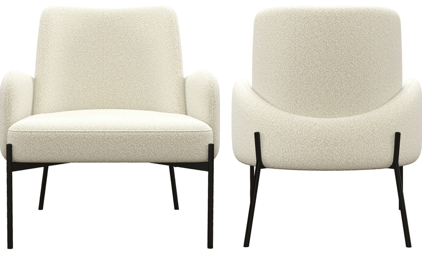 Image 3: Sillón contemporáneo en tejido de rizo de Doosense