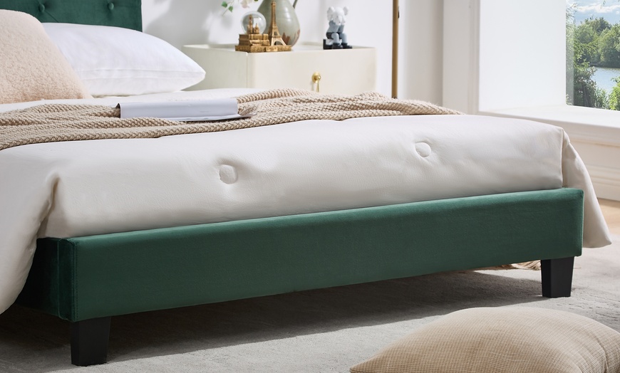 Image 13: King or Double Bed Frames with Adjustable Upholstered Headboards