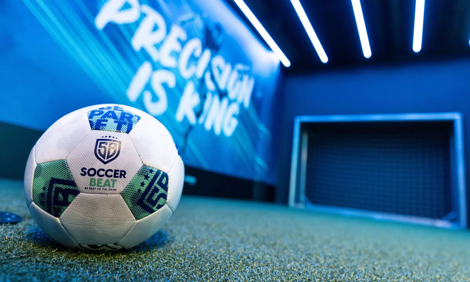 45 oder 90 Min. SOCCERBEAT für 1 Person: Fußballwelt mit 13 Spielzonen für Spiel & Wettbewerb (bis 32% sparen)