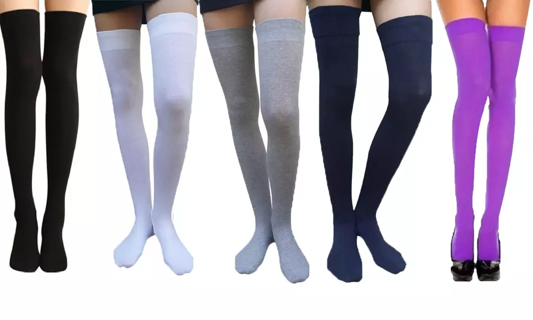 Over-the-Knee Cotton Compression Socks - Primary Image