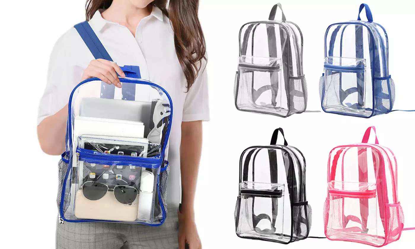 Clear Backpack Duty PVC Transparent Shoulder School Bag