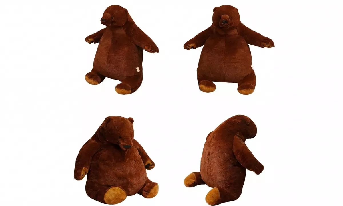 Ultra-Soft Realistic Plush Bear Pillow Toy