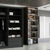 Image 11: Modern High Gloss Door Wardrobe With Mirror and Drawers