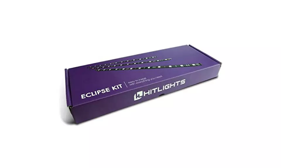 HitLights Eclipse PC LED Strip Light Kit with Four 1' LED Light Strips, Connectors, and Controller - Second Medium