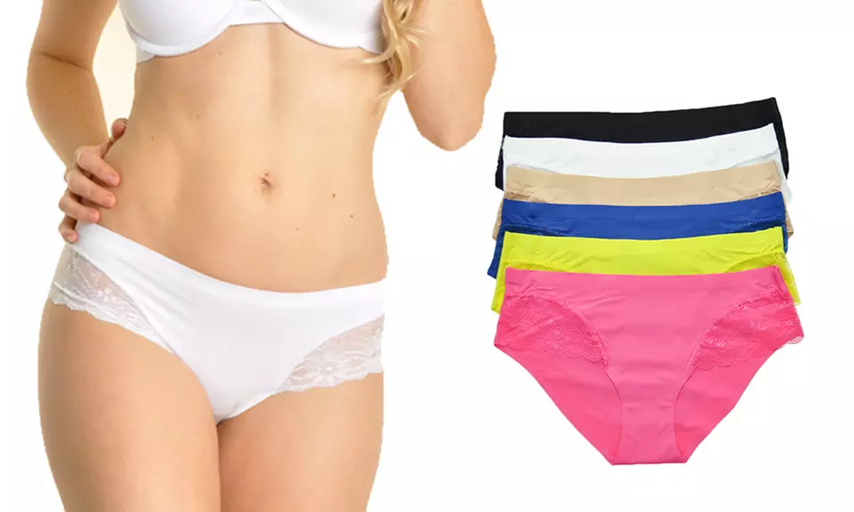 Angelina Laser-Cut Push-Up Bras or Lace Decor Panties (6-Pack) - Second Medium