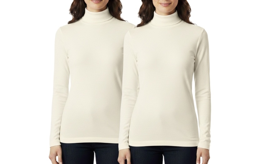 Image 6: Set di 2 maglie da donna lupetto o dolcevita Leable