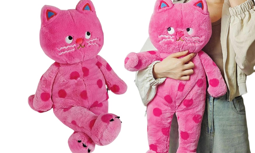 Image 10: Kawaii Spotted Cat Plush Toy