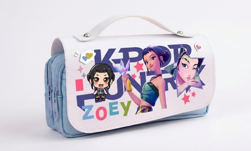 Image 4: Cartoon-Inspired Handheld Pencil Case Stationery Organiser Bag