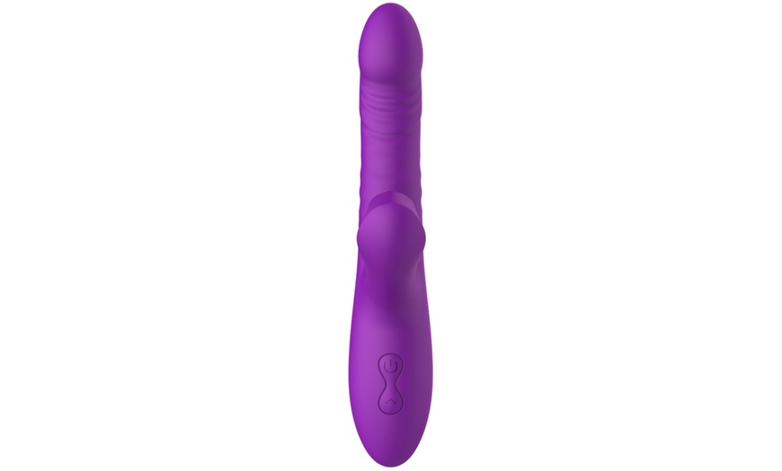 Image 2: Thrusting Rabbit Vibrator Multispeed Dildo G Spot Clitoral Sucking Stimulator