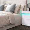 Image 1: Levede LED Bedside Table; Customisable RGB Lighting Options