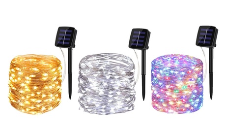 200 Led Solar String Lights Waterproof Fairy Lights for Patio Trees Christmas Warm White 33ft/100LEDs