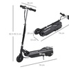 Image 5: HomCom Foldable Kid's Electric Scooter in Black