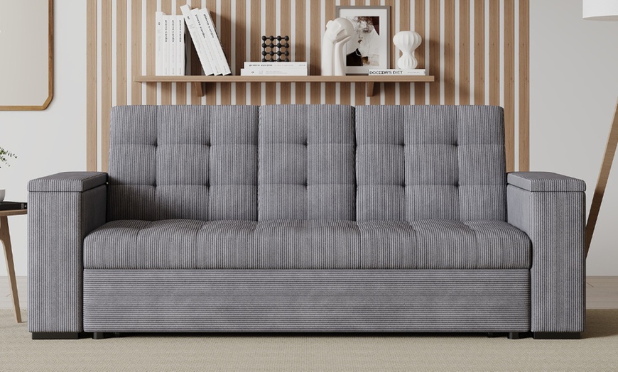 Image 43: Canapé convertible "Tilia" 3 places en tissu Kocoon