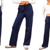 Image 19: Plain and Seam Front Wide Leg Trousers